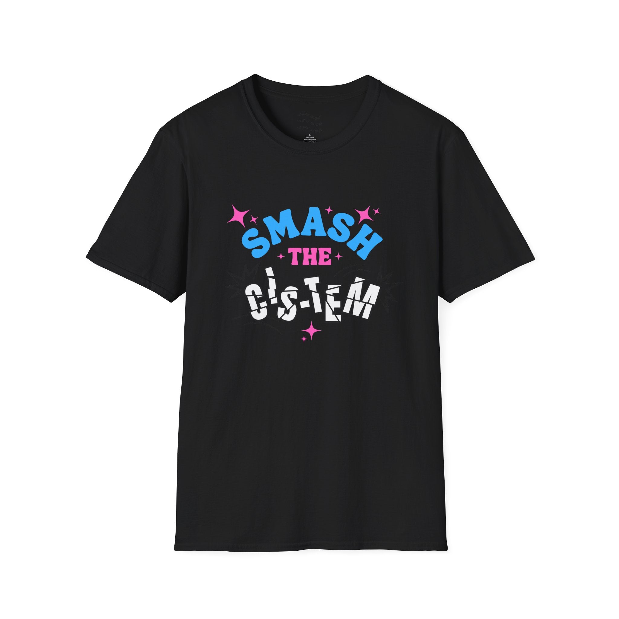 Smash the Cis-Tem T-Shirt — Trans Pride Graphic Tee
