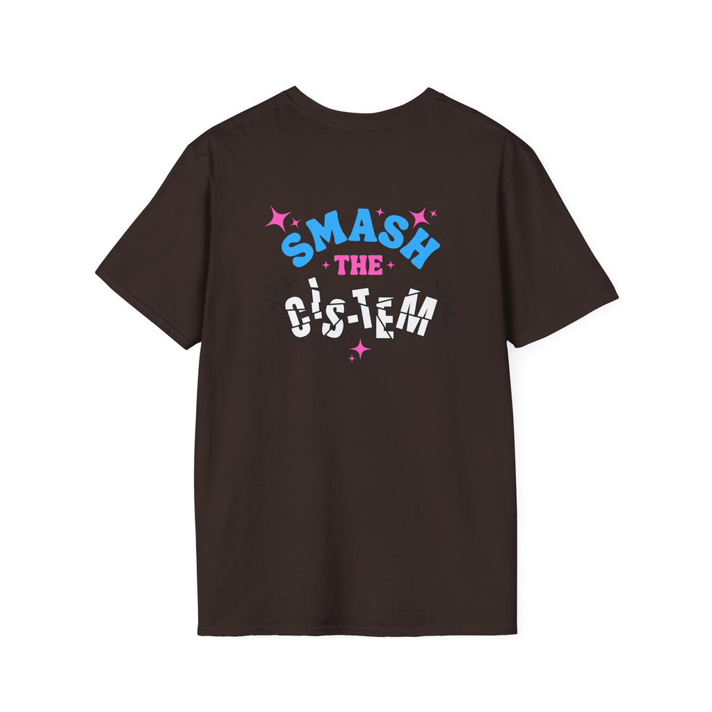 Smash the Cis-Tem T-Shirt — Trans Pride Graphic Tee