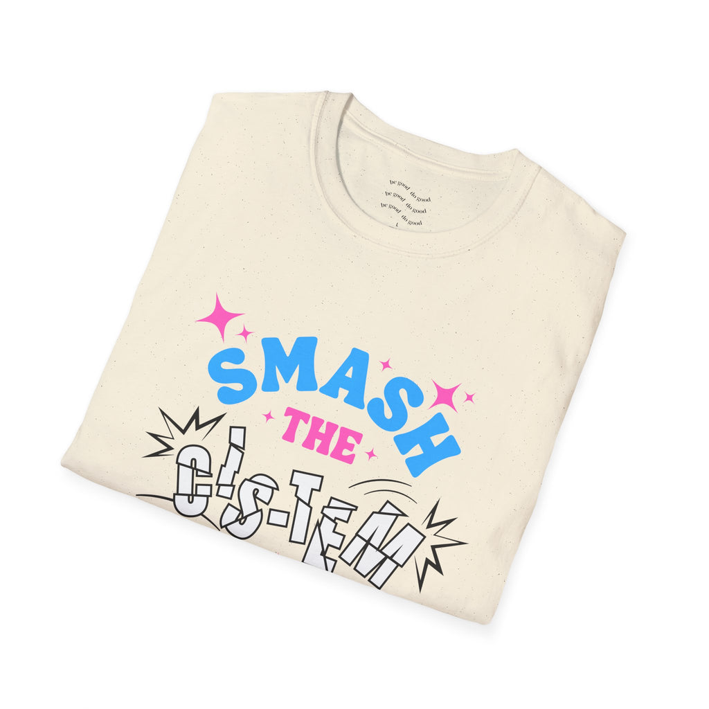 Smash the Cis-Tem T-Shirt — Trans Pride Graphic Tee