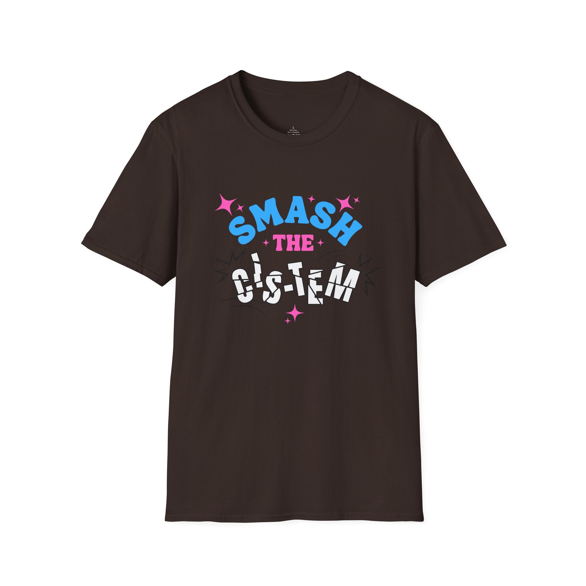 Smash the Cis-Tem T-Shirt — Trans Pride Graphic Tee