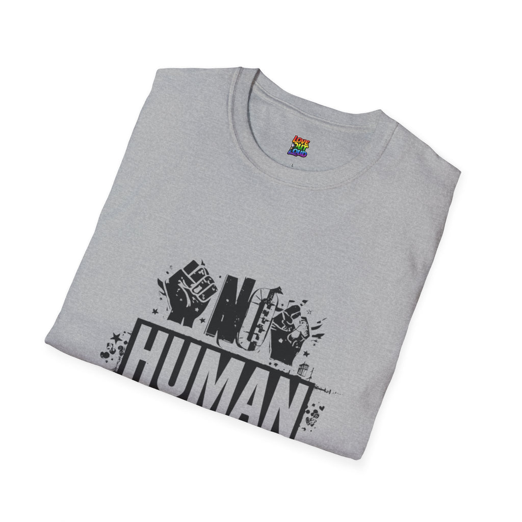 "No Human Is Illegal" Social Justice Protest Tee