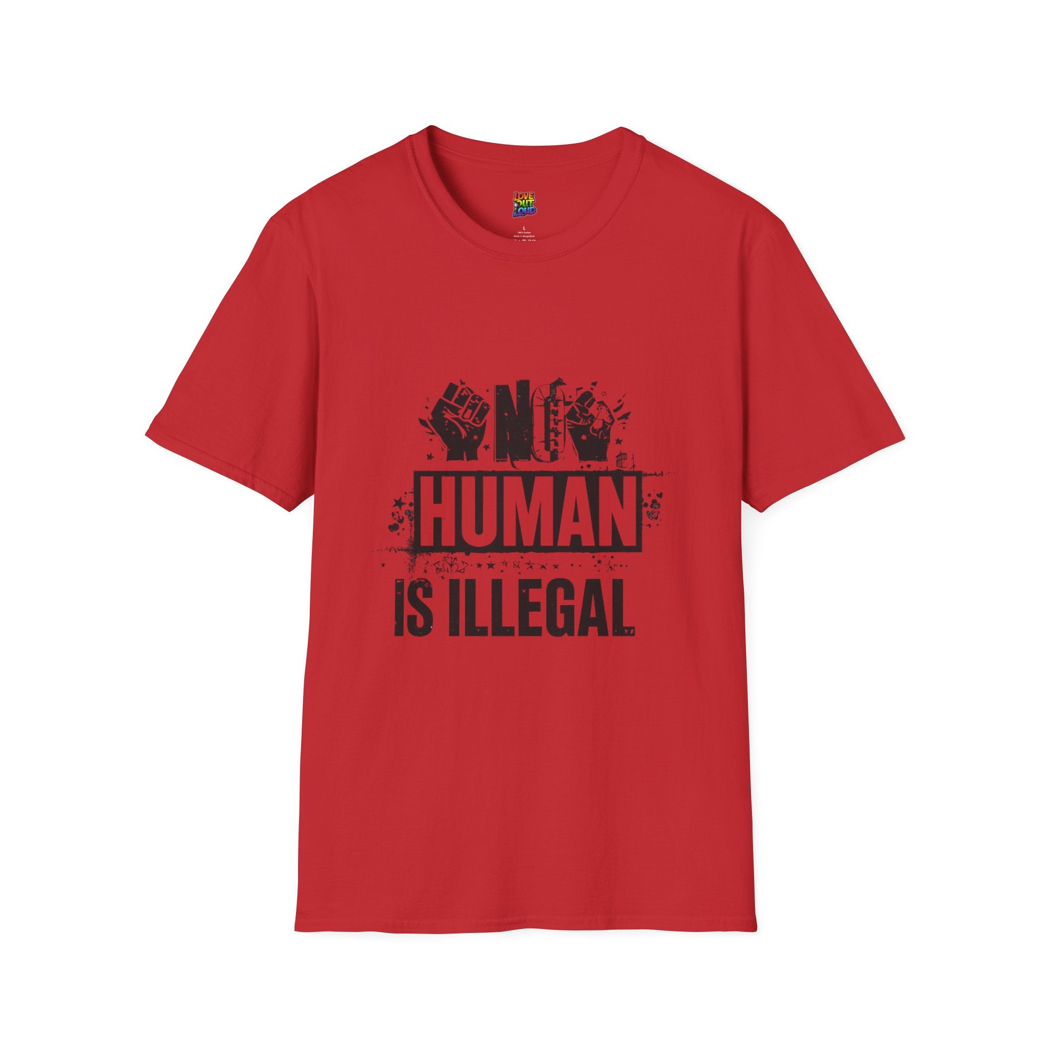 "No Human Is Illegal" Social Justice Protest Tee