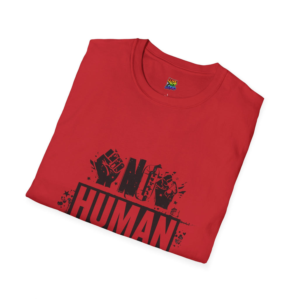 "No Human Is Illegal" Social Justice Protest Tee