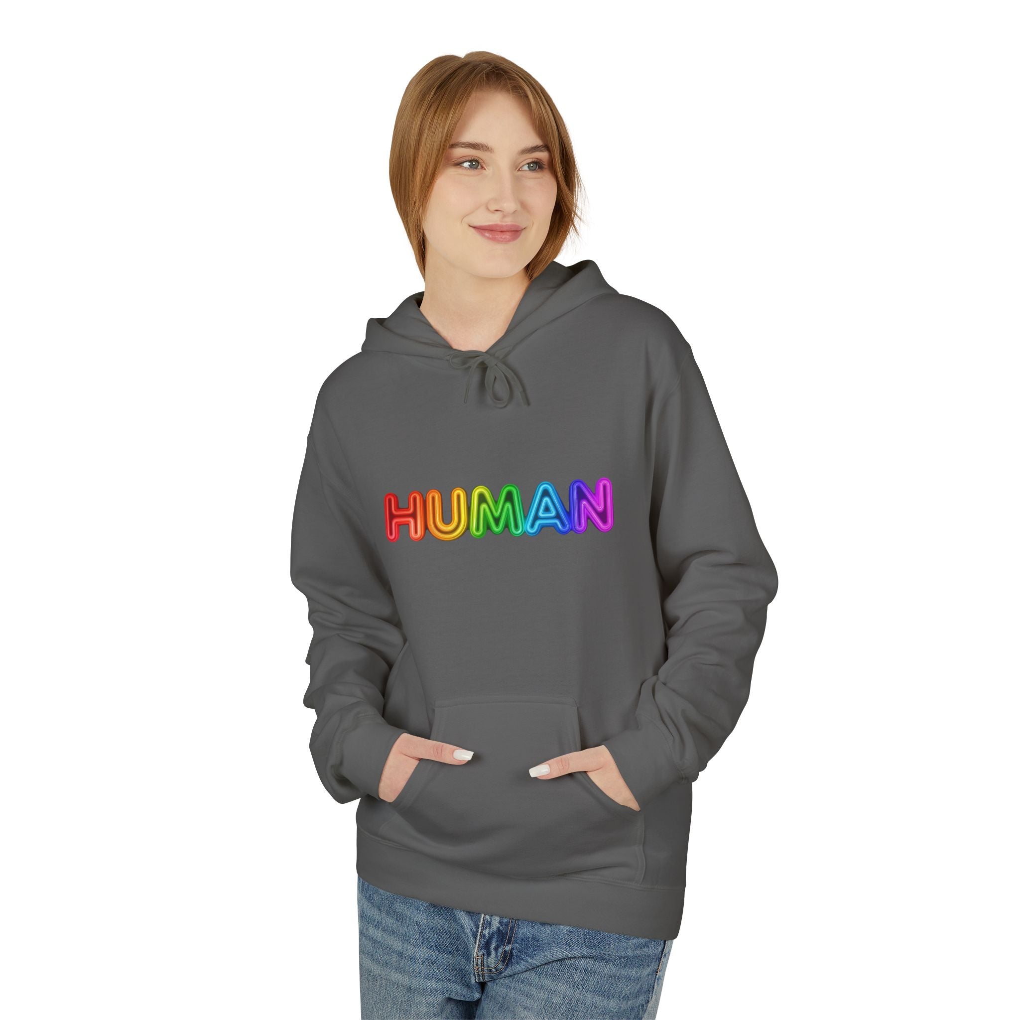 Human Rainbow Hoodie – LGBTQ+ Pride Graphic Pullover