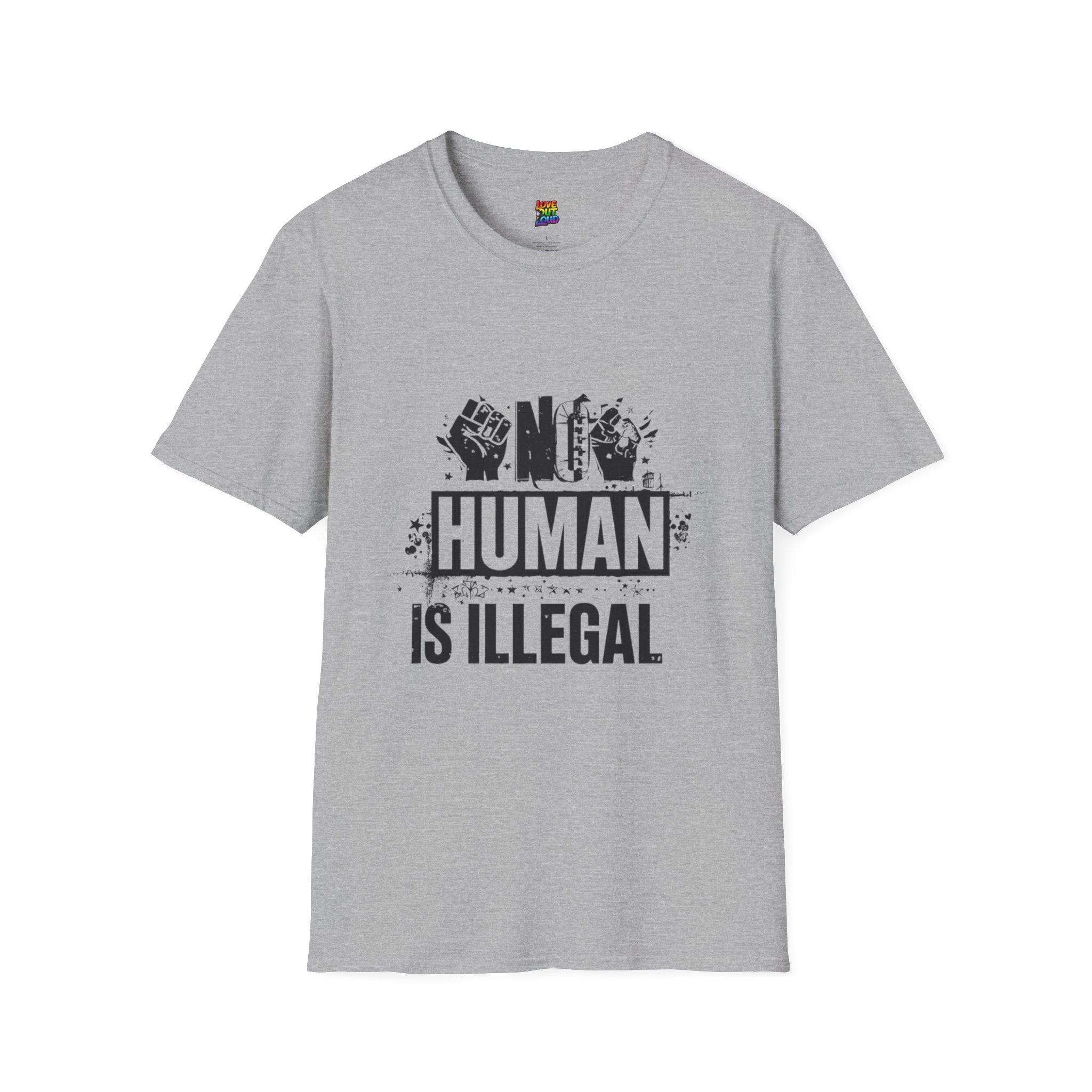"No Human Is Illegal" Social Justice Protest Tee