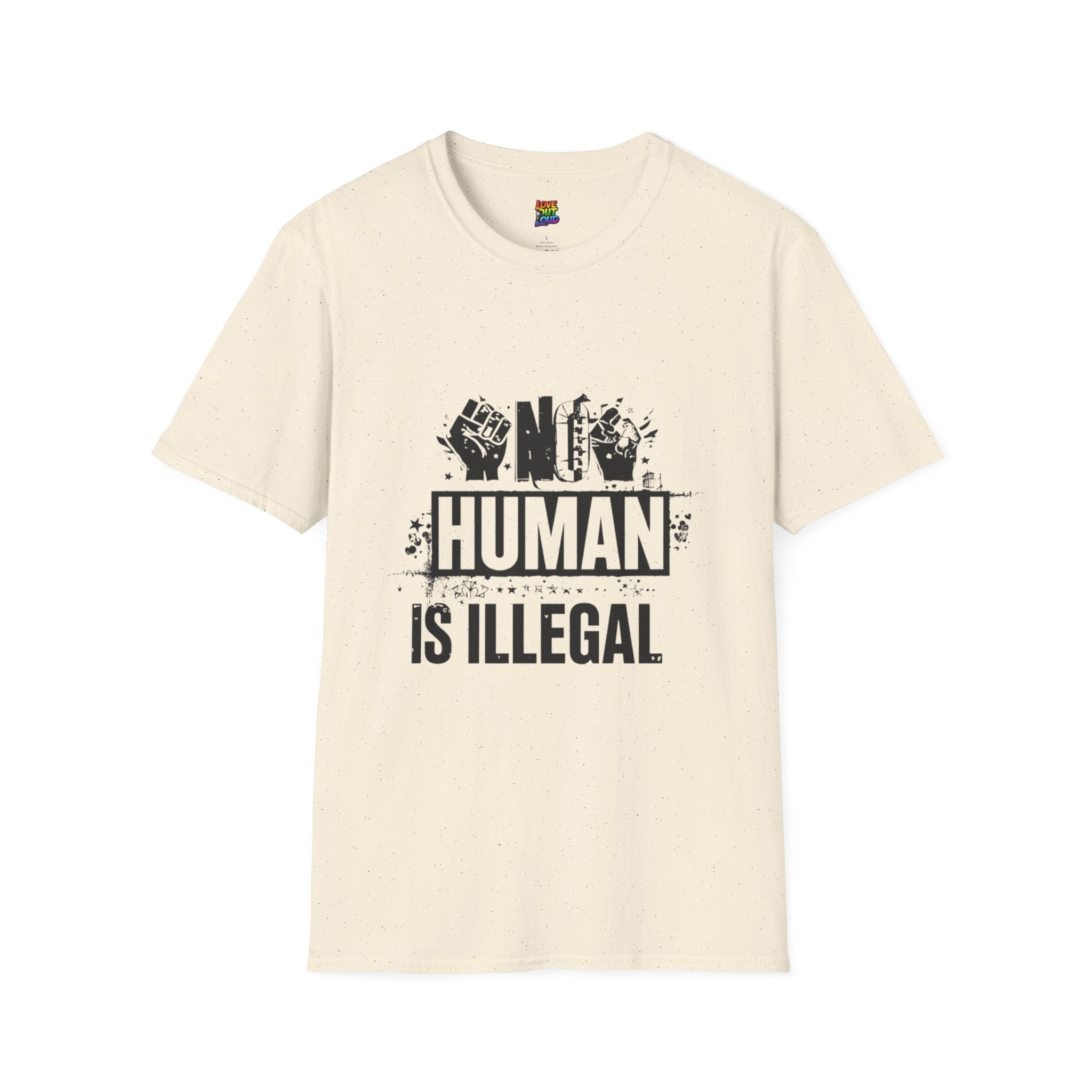"No Human Is Illegal" Social Justice Protest Tee